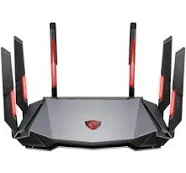 ROUTER MSI QUAD-CORE 1.8GHZ 256MB FLASH 512MB DDR4 RAM RADIX AXE6600 WIFI 6E TRI-BAND GAMING ROUTER