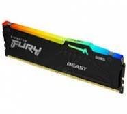 MEMORIA RAM DIMM KINGSTON FURY BEAST NEGRO RGB XMP 32GB DDR5 5600MTS CL40 KF556C40BBA 32
