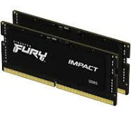 MEMORIA RAM SODIMM KINGSTON FURY IMPACT PNP 32GB DDR5 5600MTs CL40 NEGRO KF556S40IB 32