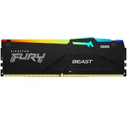 MEMORIA RAM DIMM KINGSTON FURY BEAST NEGRO RGB XMP 16GB DDR5 5600MTS CL40 KF556C40BBA 16