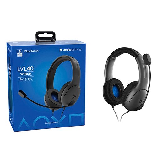 Audífonos Gamer Lvl40 Para Ps4, Azul/gris