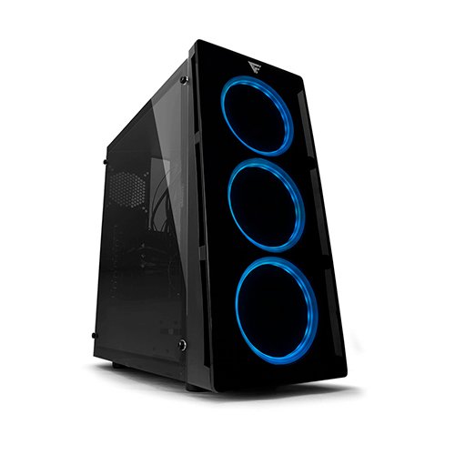 Gabinete Game Factor Csg501, Led Rgb, Atx. Color Negro