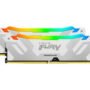 MEMORIA RAM DIMM KINGSTON FURY RENEGADE RGB XMP 32GB DDR5 7600MTS CL38 BLANCO KIT 2 KF576C38RWAK2 32