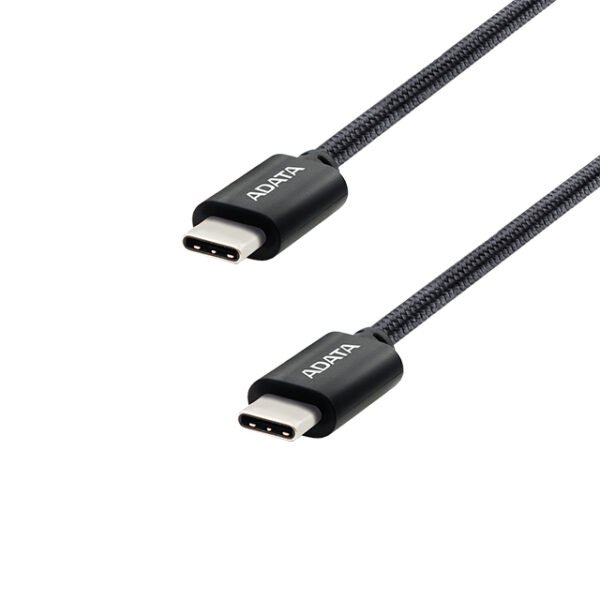 CABLE ADATA TIPO C A TIPO C 200 CM TRENZADO CON FIBRA DE NYLON NEGRO CACC200PNBK