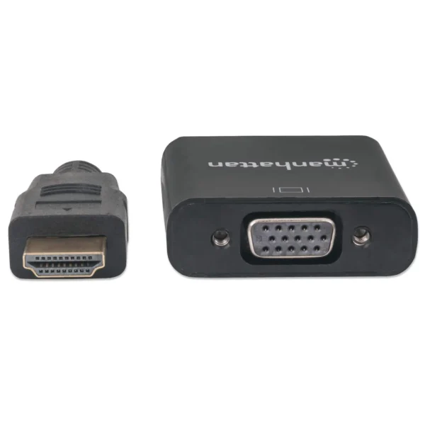 CABLE CONVERTIDOR MANHATTAN HDMI A VGA HD15 1080P MACHO HEMBRA NEGRO 151467
