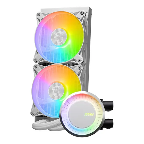 ENFRIAMIENTO LIQUIDO MSI E240 BLANCO 2X120MM AM5 LGA1700 ARGB MAG CORELIQUID E240 WHITE