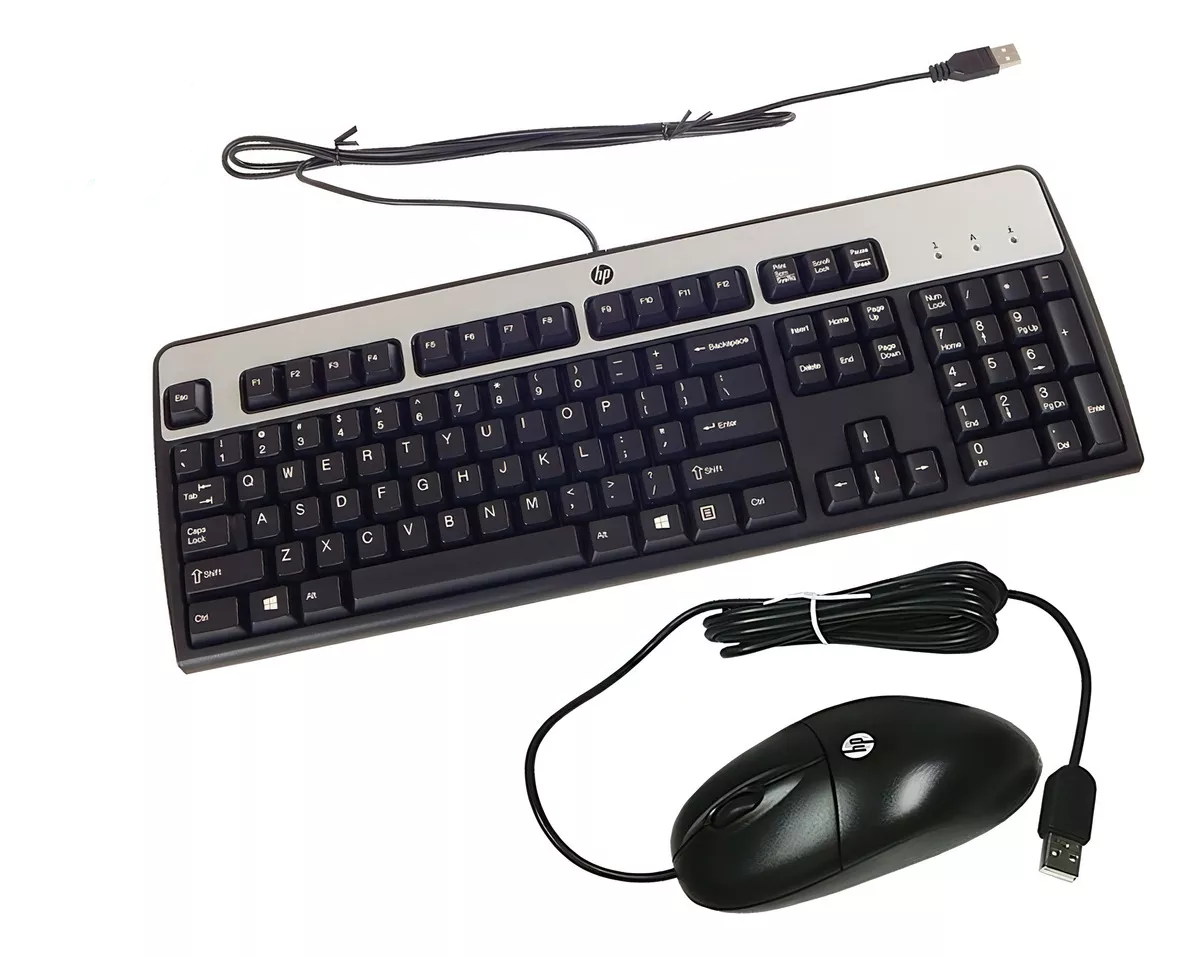 KIT DE TECLADO Y MOUSE HPE 631341-B21, USB, NEGRO (INGLÉS)