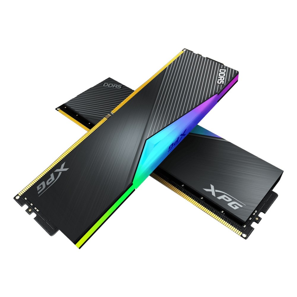 MEMORIA RAM DIMM ADATA XPG LANCER RGB DDR5 64G 2X32G 6400 MTS CL32 NEGRA AX5U6400C3232G DCLARBK