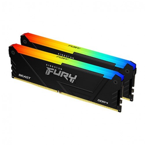 MEMORIA RAM DIMM KINGSTON FURY BEAST RGB 64GB DDR4 3600MTS CL18 KIT2X32GB KF436C18BB2AK2 64
