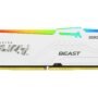 MEMORIA RAM DIMM KINGSTON FURY BEAST RGB EXPO 16GB DDR5 6000MTS CL30 BLANCA KF560C30BWEA 16
