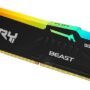 MEMORIA RAM DIMM KINGSTON FURY BEAST RGB EXPO 16GB DDR5 6000MTS CL30 NEGRO KF560C30BBEA 16