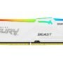 MEMORIA RAM DIMM KINGSTON FURY BEAST RGB EXPO 16GB DDR5 6000MTS CL36 BLANCA KF560C36WE2A 16
