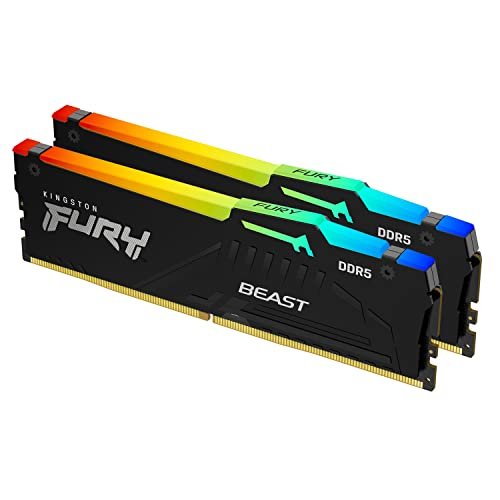 MEMORIA RAM DIMM KINGSTON FURY BEAST RGB EXPO 32GB KIT 2 DDR5 6000MTS CL36 NEGRO KF560C36BBE2AK2 32