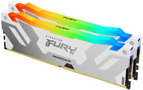 MEMORIA RAM DIMM KINGSTON FURY RENEGADE RGB XMP 32GB DDR5 8000MTS CL38 BLANCO KIT 2 KF580C38RWAK2 3