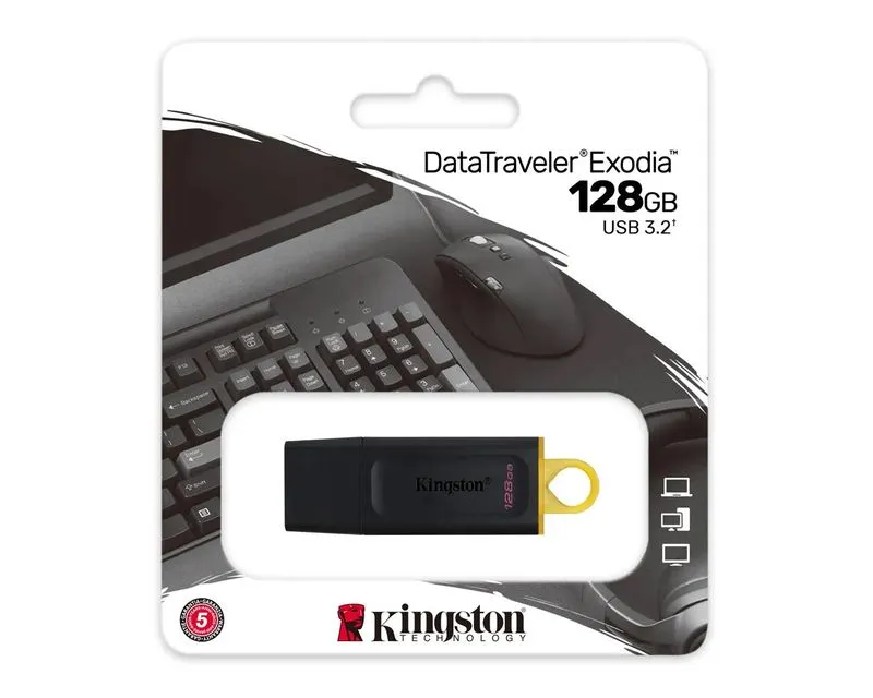 MEMORIA USB KINGSTON 128GB 3.2 GEN 1 DATATRAVELER EXODIA DTX 128GB