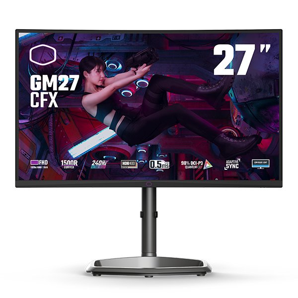 MONITOR COOLER MASTER CURVO 27P FHD 1920X1080 16.9 240HZ 0.5MS CMI GM27 CFX US