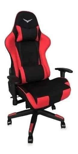 Naceb Silla Gamer Falcon, Hasta 140kg, Negro/rojo