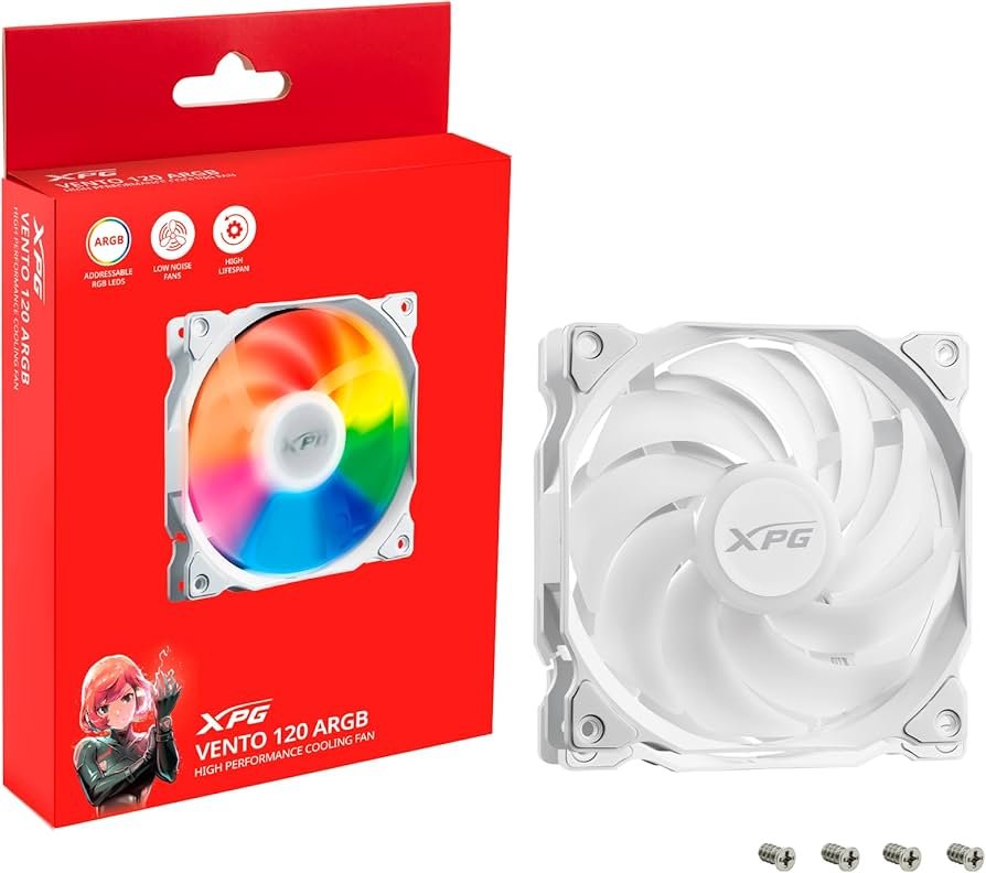 VENTILADOR ADATA XPG VENTO 120MM ARGB 1200 RPM BLANCO VENTO120ARGB WHCWW
