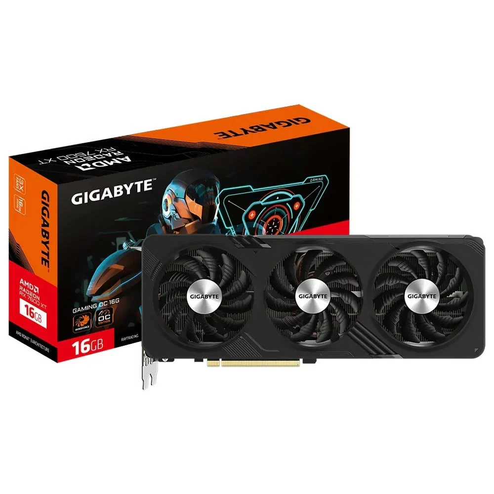 VGA GIGABYTE RADEON RX7600 XT GAMING OC 16G 2HDMI2.1 2DP2.1 7680×4320 GV R76XTGAMING OC 16GD
