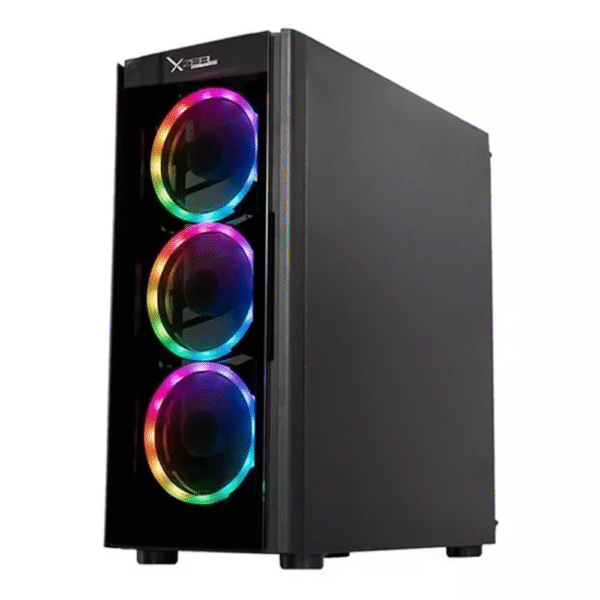 Gabinete Xzeal XZ110,Midi-Tower,No Fuente,3 Ventilador Instalado