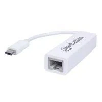 ADAPTADOR TARJETA RED MANHATTAN USB TIPO C A RED GIGABIT USB ALTA VELOCIDAD 3.2 10 100 1000 507585
