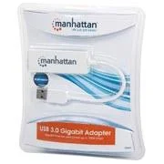 ADAPTADOR TARJETA RED MANHATTAN USB 3.0 A RJ45 GB ETHERNET 10 100 1000 MBPS BLANCO 506847