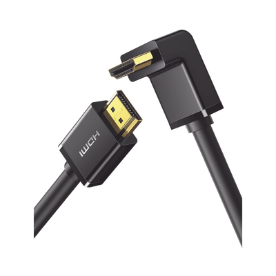Cable HDMI 2.0  en Angulo de 90°  / 2 m / 4K@60Hz / HDR / 3D / HEC (Canal Ethernet HDMI) / ARC (Canal de Retorno de Audio / CEC / 32 canales de Audio / HDCP 2.2 / Dolby Atmos / 18 Gbps / Blindaje Múltiple - Image 2