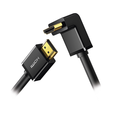 Cable HDMI 2.0  en Angulo de 90°  / 3 m / 4K@60Hz / HDR / 3D / HEC (Canal Ethernet HDMI) / ARC (Canal de Retorno de Audio / CEC / 32 canales de Audio / HDCP 2.2 / Dolby Atmos / 18 Gbps / Blindaje Múltiple - Image 2