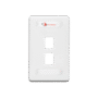 Placa de Pared Modular 10G MAX de 2 Salidas, Color Blanco