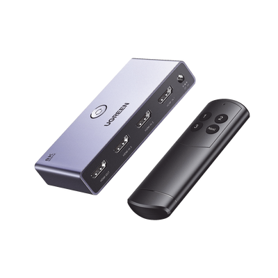 Switch (Splitter) 8K HDMI 2.1 / 3 entradas 1 Salida / Incluye Control Remoto / Soporta 8K@60Hz 4K@120Hz 4K@60Hz 3D / HDR / HDCP 2.3 / Carcasa de Aluminio. - Image 2