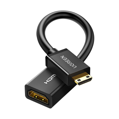 Adaptador Mini HDMI a HDMI (HDMI Tipo C)   / 18Gbps / 4K@60Hz / HDR /  Tecnología 3D / ARC / Carcasa PC+ABS / HDCP/ Longitud de 22 cm - Image 2