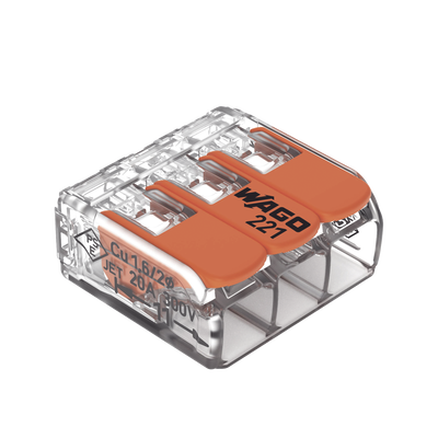 Conector Compacto WAGO 221-413 para 1 Cable de Entrada 2 Cables de Salida / Cables Compatibles 28AWG-12AWG - Image 2