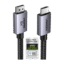 Cable HDMI 2.1 de 8K@60Hz | 3 metros | 48Gbps | HDR10+ | 3D Inversivo| eARC | Dolby ATMOS |   VVR | QMS | QFT | ALLM | 3 modos de Visualización | Certificado HDMI 8K | Niquelado | Nylon Trenzado | Carcasa de Aluminio.