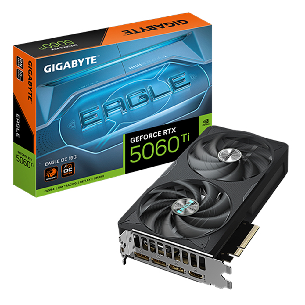 VGA GIGABYTE GEFORCE RTX 5060 TI EAGLE OC 8G GDDR7 7680×4320 PCIE5.0 3DP2.1 GV N506TEAGLE OC 8GD