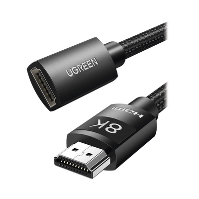 Cable de extensión HDMI 8K | 1 Metro | Macho a Hembra | HDMI 2.1 | 8K@60Hz | Núcleo de Cobre Puro 28AWG | Soporta la Conexión de hasta 3 Metros de largo en HDMI 2.1 - Image 2