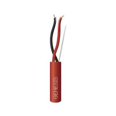 Carrete de Alambre 305 Metros / 2 x 16 AWG / Riser / Color Rojo / Tipo FPLR, CL3R, (UL) FT4 / Para Aplicaciones  en Sistemas de Detección de Incendio y Sistemas de Evacuación.