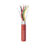 Bobina de 152 Metros de Alambre / 4 x 18 AWG / Riser / BLINDADO / Tipo FPLR / Color Rojo / Para Aplicaciones en Sistemas de Detección de Incendio y Sistemas de Evacuación