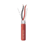 Bobina de 152 Metros de Alambre / 2 x 16 AWG / Riser / BLINDADO / Tipo FPLR / Color Rojo / Para Aplicaciones en Sistemas de Detección de Incendio y Sistemas de Evacuación