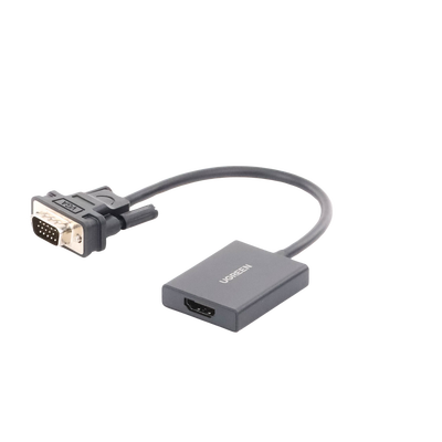 Entrada: VGA Macho / Salida: HDMI Hembra / Resolución de 1080P@60Hz / Puerto Estéreo de 3.5 mm / Plug and Play, Sin Controlador / Longitud del Cable 15 cm. / Incluye Cable de Alimentacion USB / Incluye Cable de Audio de 3.5mm. - Image 3