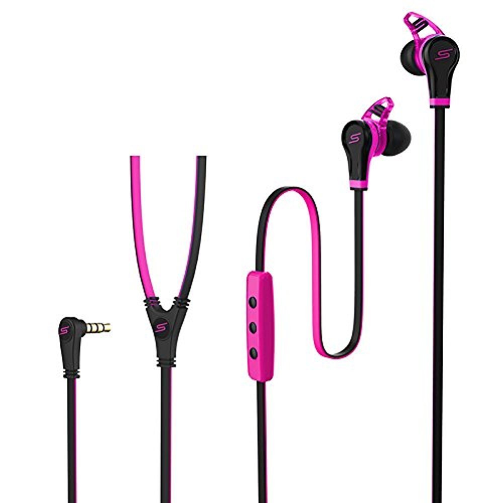 SMS Audio Audífonos Deportivos STREET by 50, Alámbrico, 3.5mm, Rosa