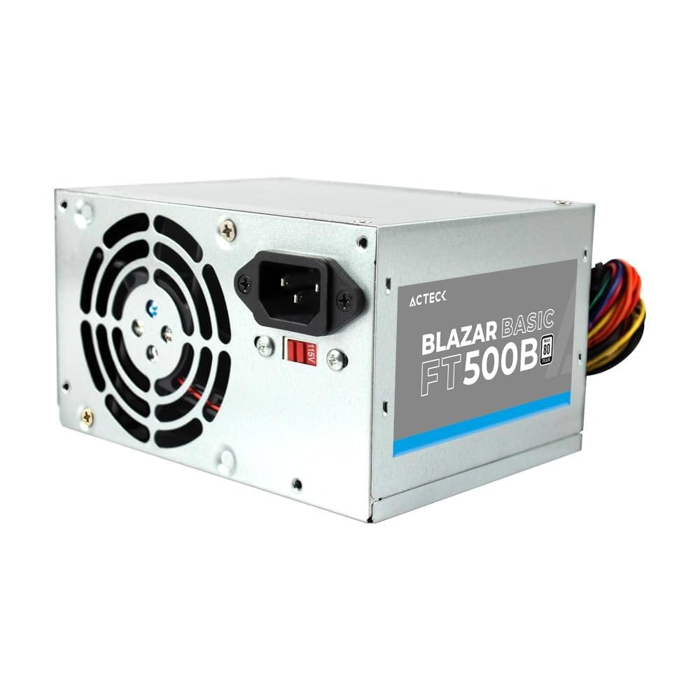 FUENTE DE PODER ACTECK BLAZAR FT500B ATX 500W COLOR METALICO PRECIO UNITARIO CAJA 12 PZAS AC 938150