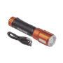 Linterna LED Portátil Recargable 500 Lúmenes con Luz Frontal y Lateral de Trabajo. Lámpara con tapa de Extremo con Imán, USB-C