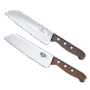 Set de 2 Cuchillos Santoku Wood de Mango de Madera Palissandro Victorinox. La combinación Ideal para La Cocina.