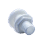 Accesorio pasacascos de plástico de alto impacto, recto de 1-1/8"