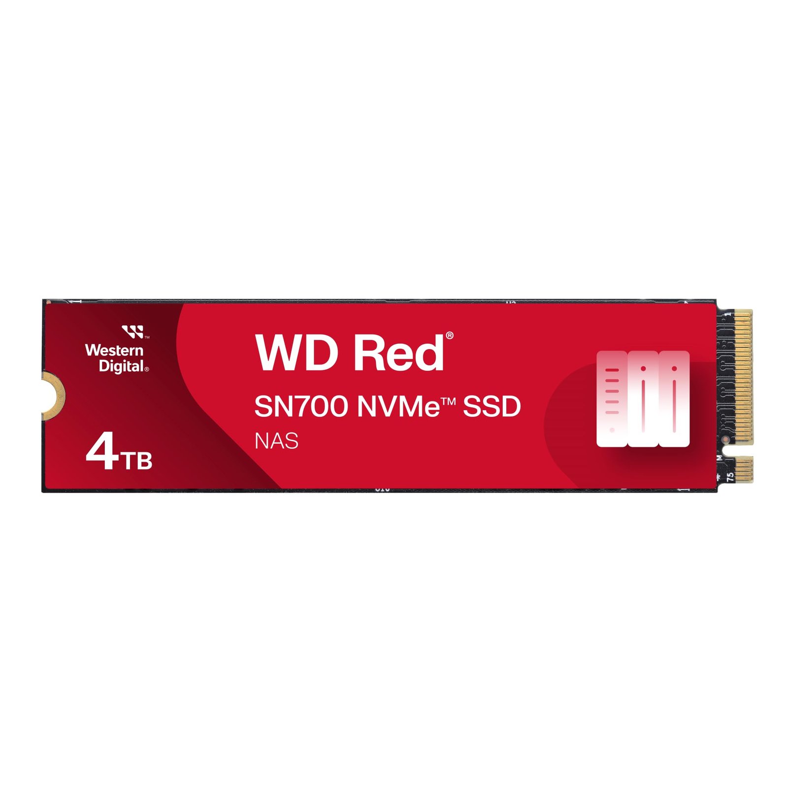 SSD INTERNO WESTERN DIGITAL WD RED SN700 NVME NAS GEN3 PCIE M.2 2280 3400 MBS 4TB WDS400T1R0C