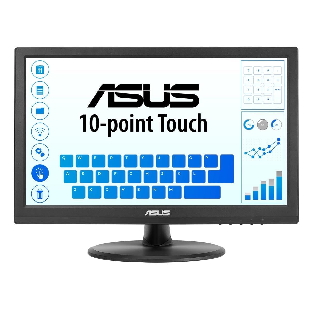 MONITOR ASUS TACTIL 15.6P RESOLUCION 1366X768  400.1 DPI 60HZ MONTAJE EN PARED CAPACIDAD TACTIL DE 1