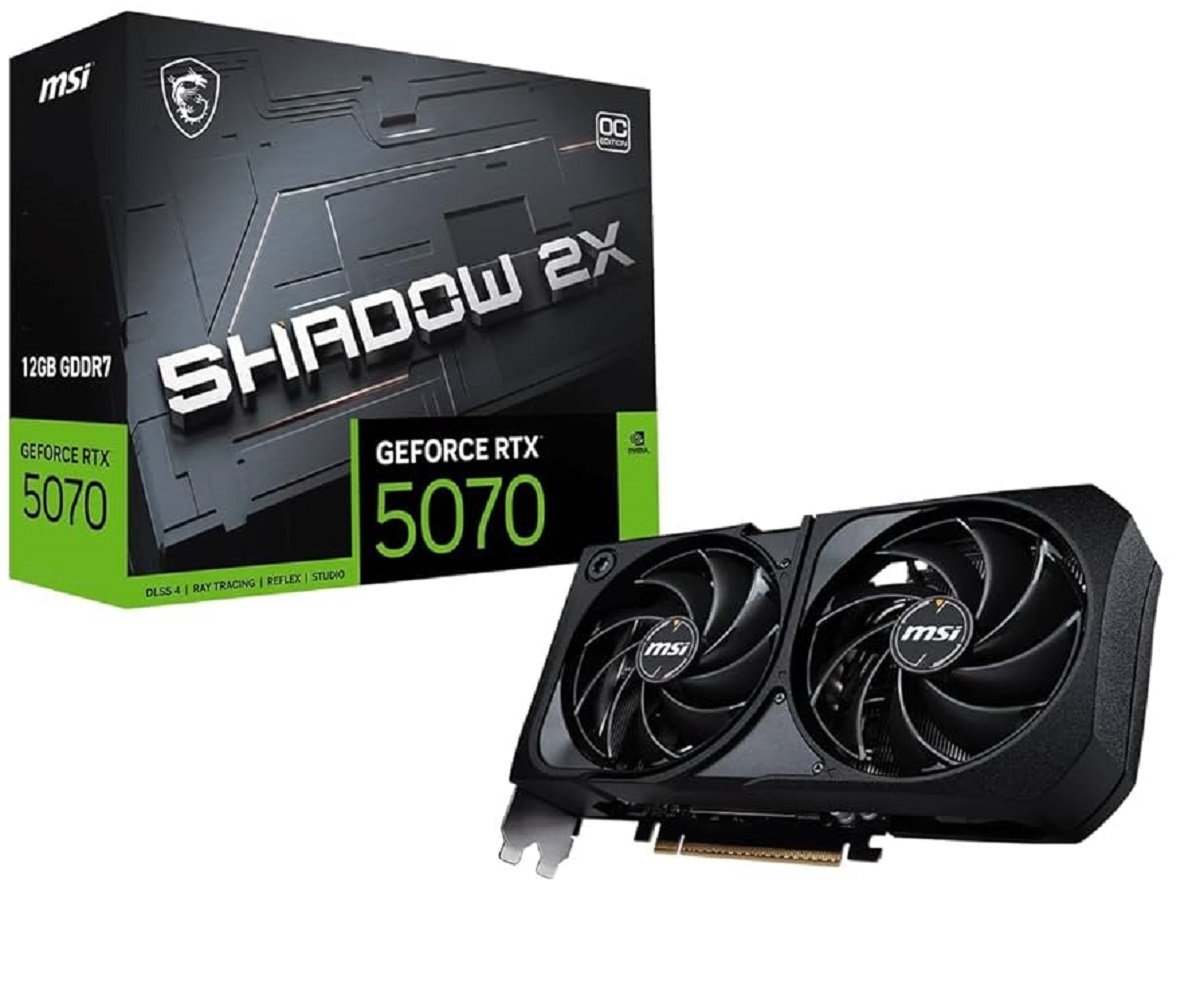 VGA MSI GEFORCE RTX 5070 12G SHADOW 2X OC PCI EXPRESS GEN 5 1HDMI GEFORCE RTX 5070 12G SHADOW 2X OC