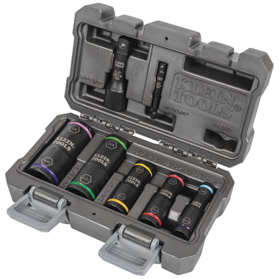 Juego de Dados de Impacto de 7 piezas, Medidas: 3/8 x 7/16”, 1/2 x 9/16”, 5/8 x 11/16”, 3/4 x 13/16”, y 7/8 x 15/16”