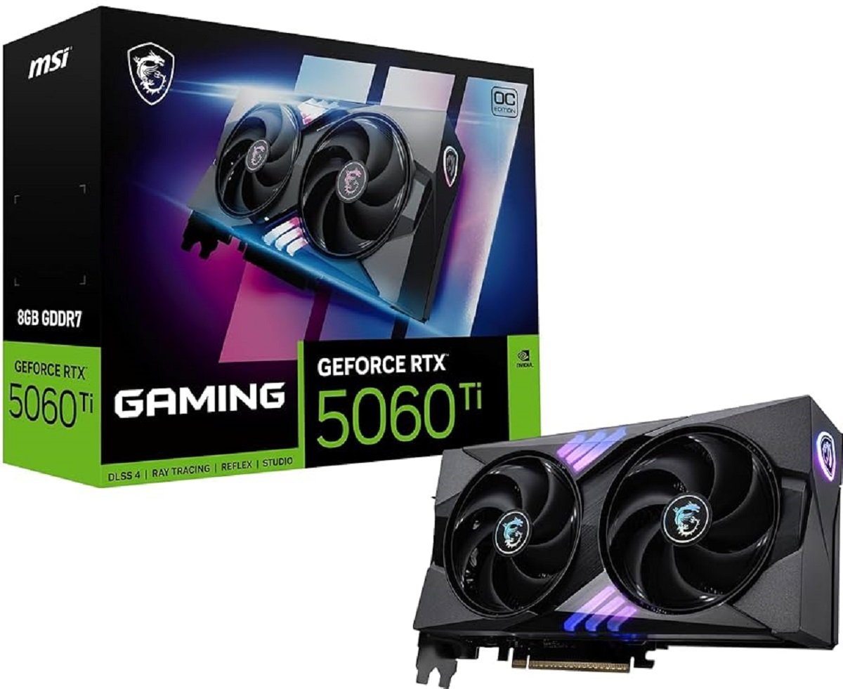 VGA MSI GEFORCE RTX 5060 TI 8G VENTUS 2X PLUS 8GB GDDR7 GEFORCE RTX 5060 TI 8G VENTUS 2X PLUS