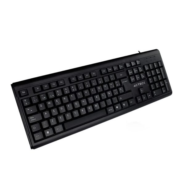 TECLADO ACTECK ALAMBRICO 104 TECLAS CONEXION USB COLOR NEGRO AC 928946